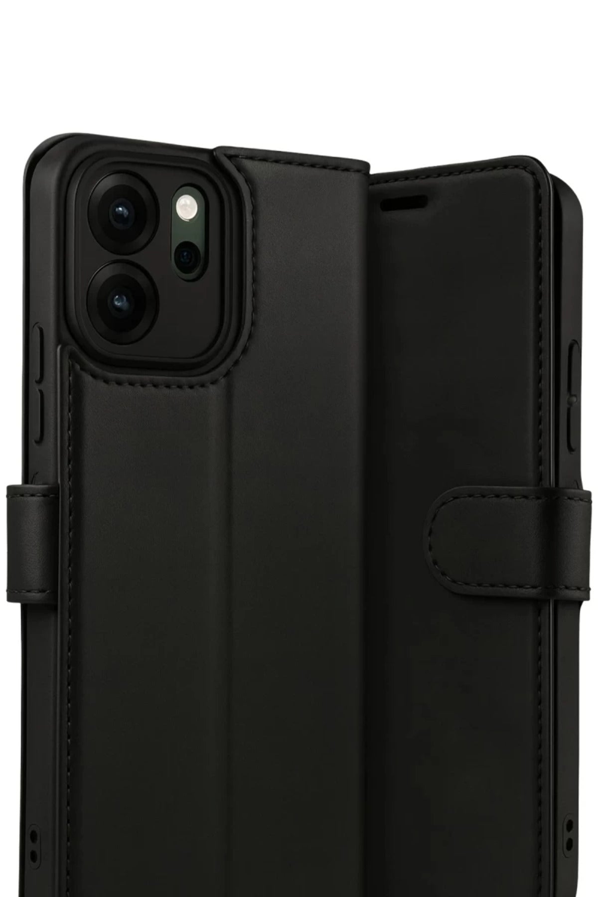 Oppo Reno 14F Uyumlu Trend S Plus Kapaklı Kılıf - Siyah