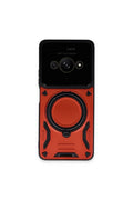Xiaomi Poco C61 Uyumlu Kılıf Joy Lens Standlı Kapak - Kırmızı