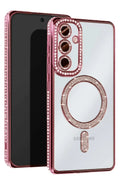 Samsung Galaxy A17 5G Uyumlu Joke Simli Magneticsafe Kılıf - Pembe