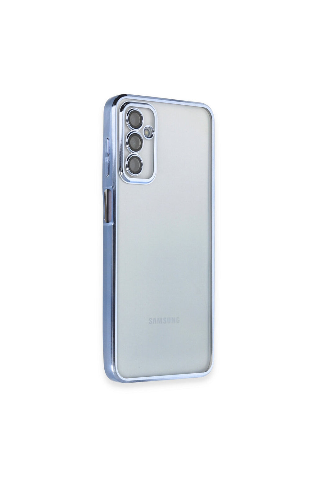 Samsung Galaxy M23 Uyumlu Kılıf Lensli Silikon - Açık Mavi