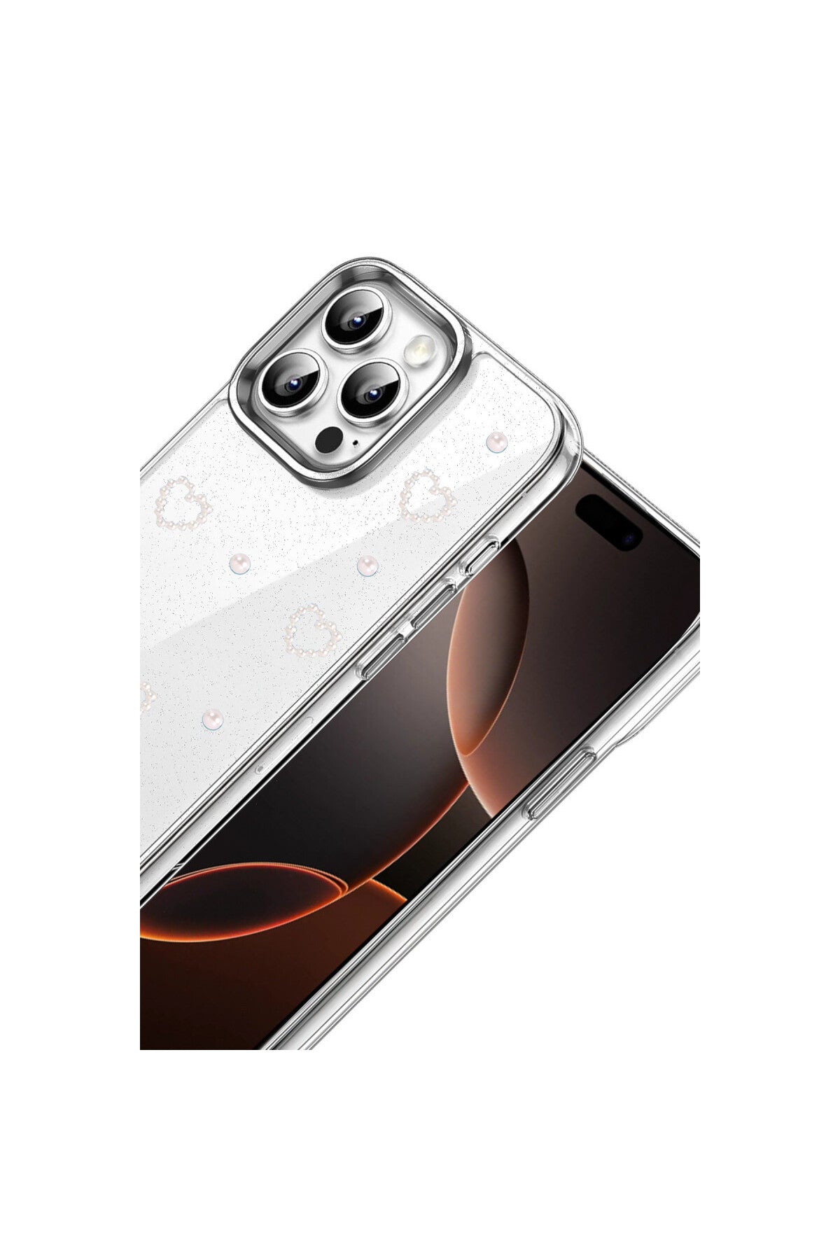 Apple iPhone 15 Pro Uyumlu Fiyonk Desenli Kapak - Desen 10