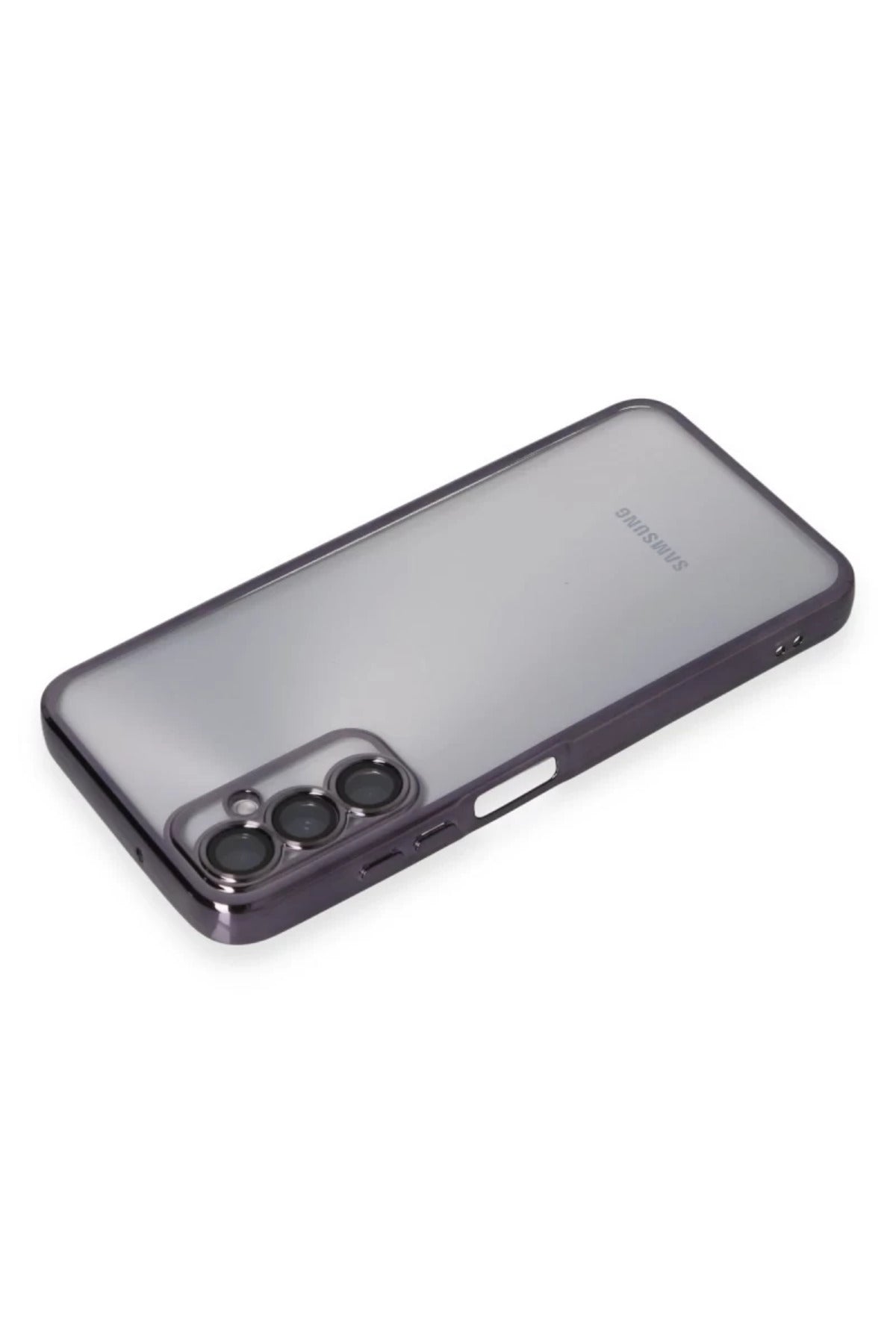 Samsung Galaxy A05S Uyumlu Kılıf Lensli Silikon - Mor