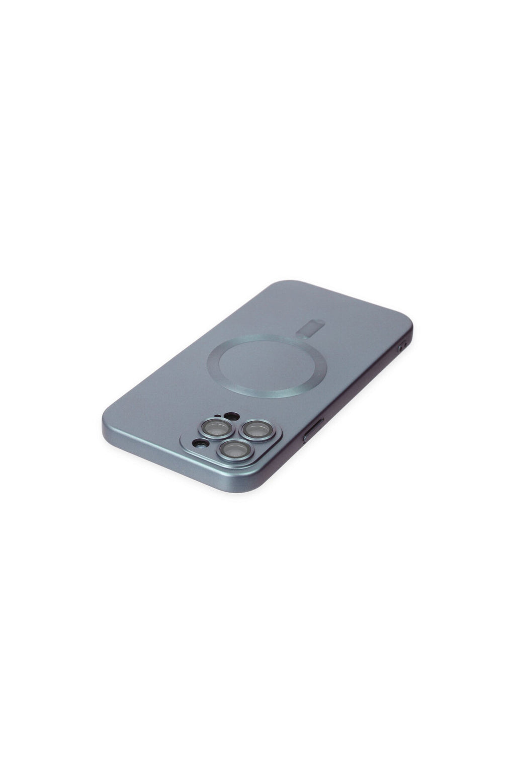 Apple iPhone 12 Pro Max Uyumlu Kılıf Moshi Lens Magneticsafe Silikon - Sierra Blue
