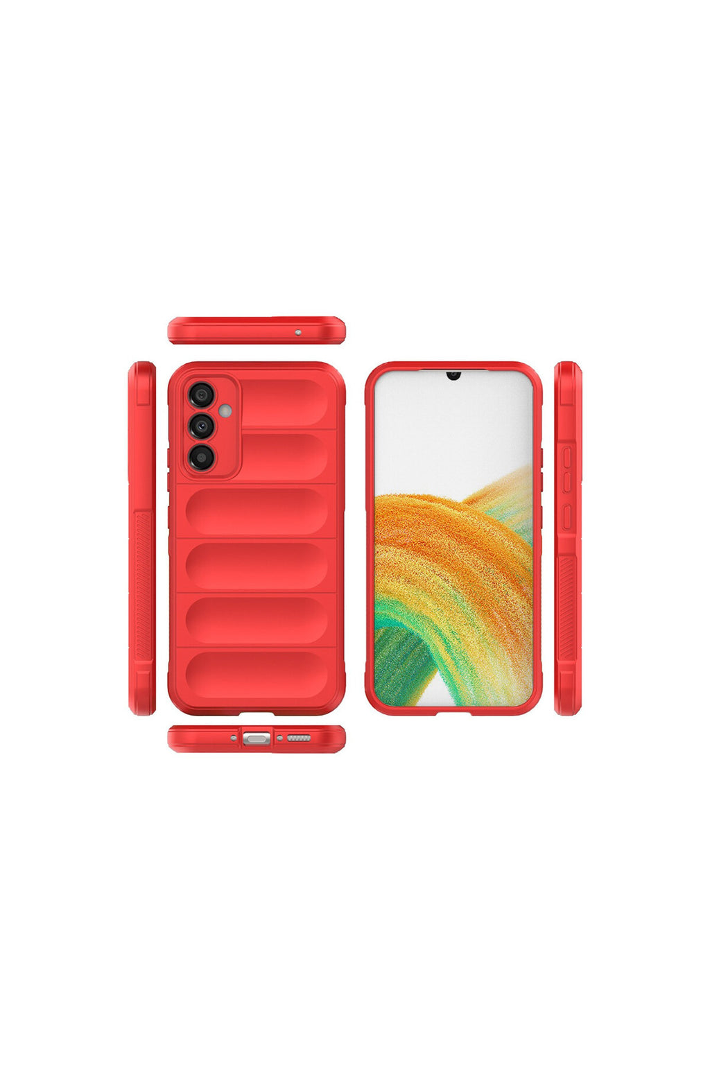 Samsung Galaxy M34 5G Uyumlu Kılıf Optimum Silikon - Kırmızı