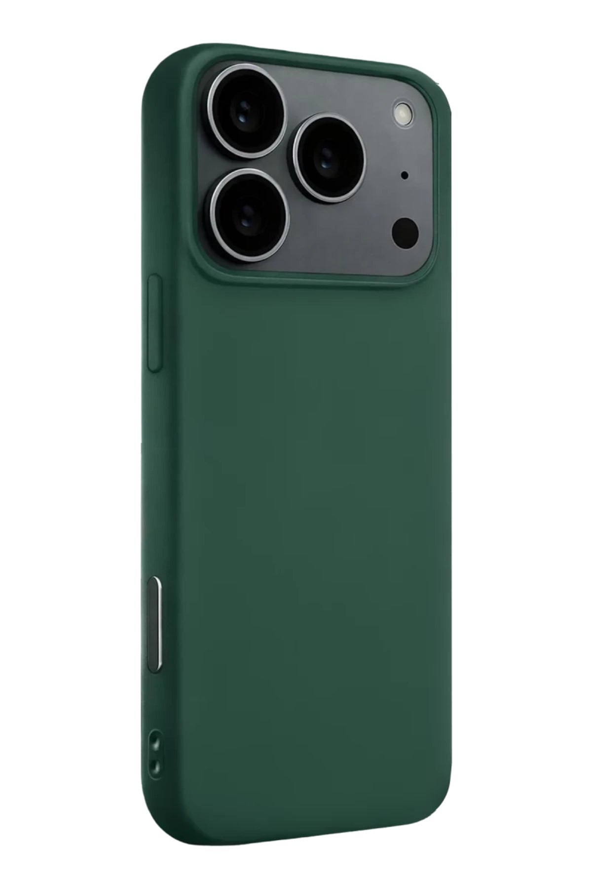 Apple iPhone 17 Pro Max Uyumlu Nano içi Kadife Silikon - Koyu Yeşil