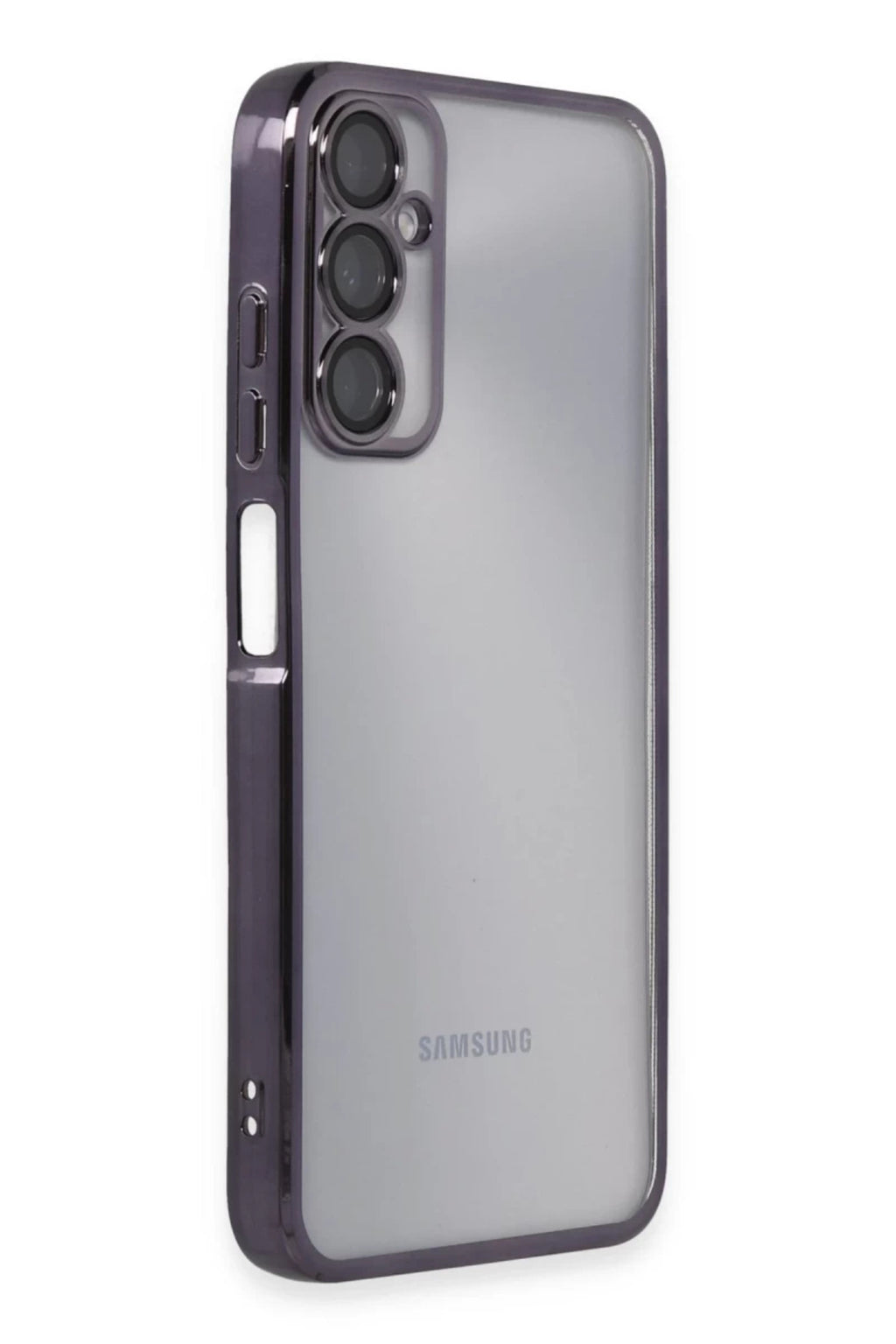 Samsung Galaxy A05S Uyumlu Kılıf Lensli Silikon - Mor