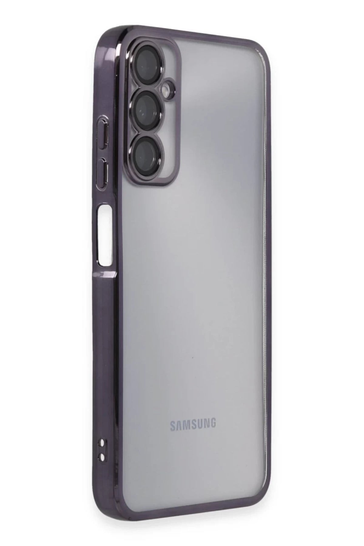Samsung Galaxy A05S Uyumlu Kılıf Lensli Silikon - Mor