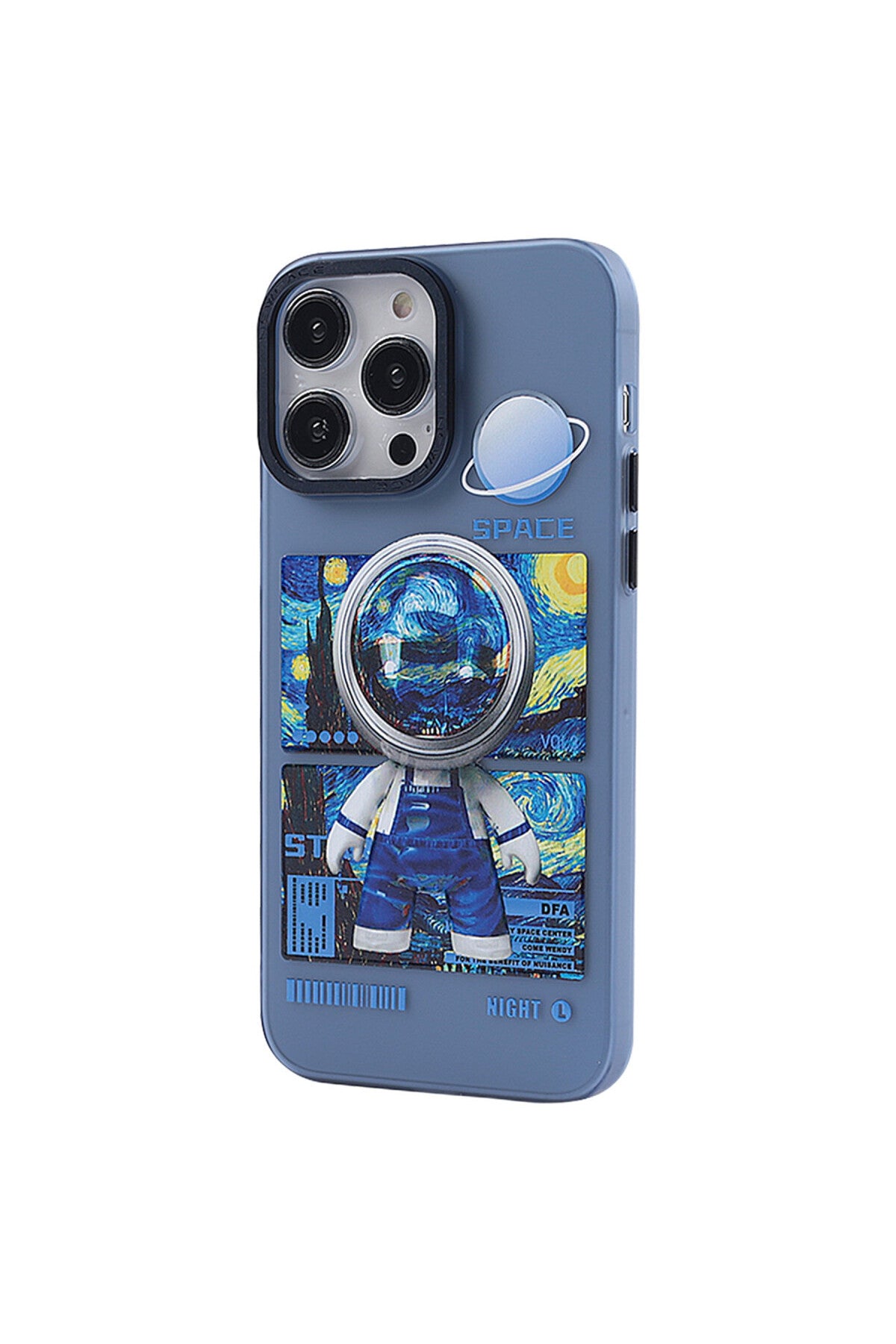 Apple iPhone 14 Pro Max Uyumlu Kılıf Prada Desenli Kapak - Prada Mavi - 1