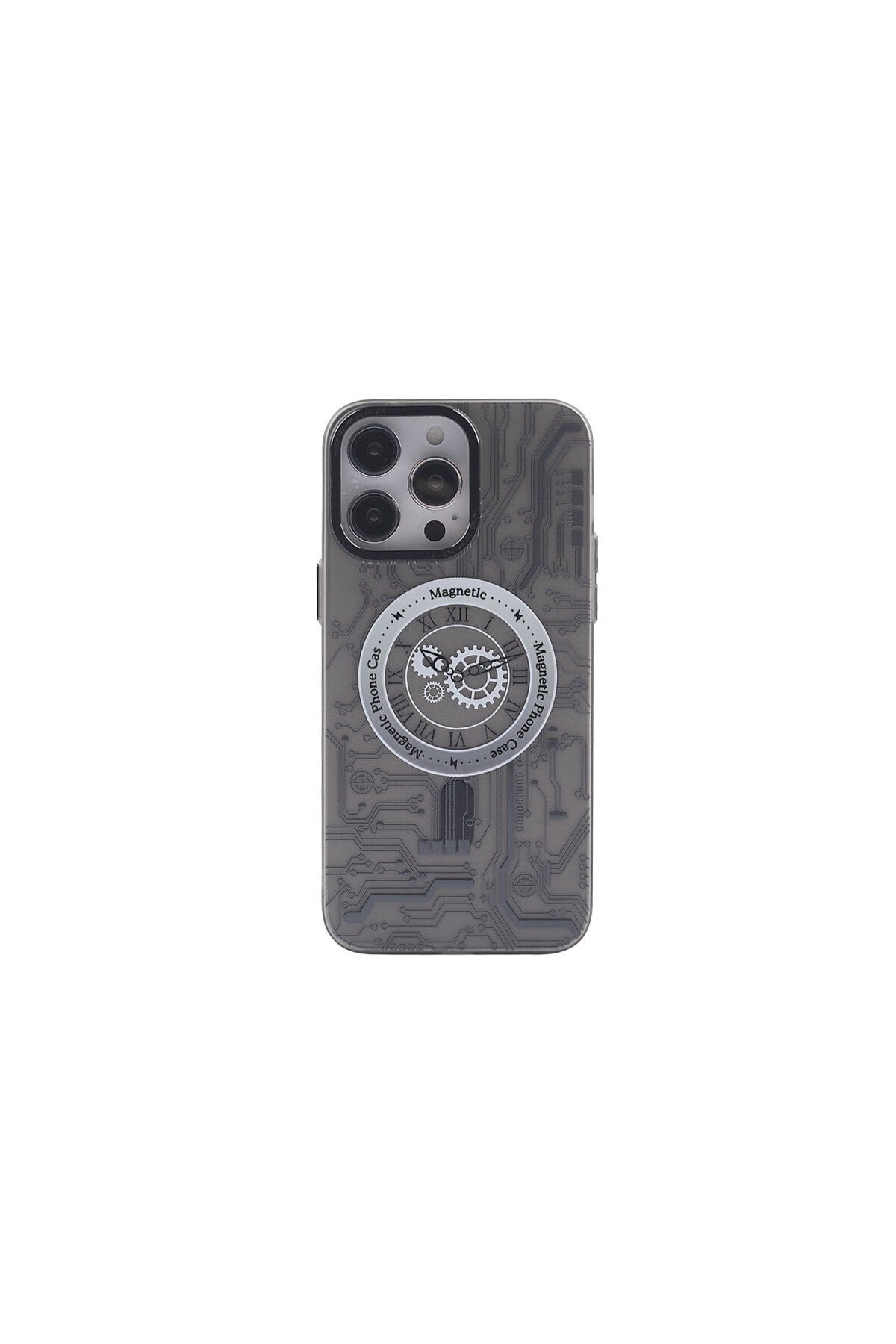 Apple iPhone 14 Pro Max Uyumlu Kılıf Apollo Magneticsafe Desenli Kapak - Apollo Siyah - 1