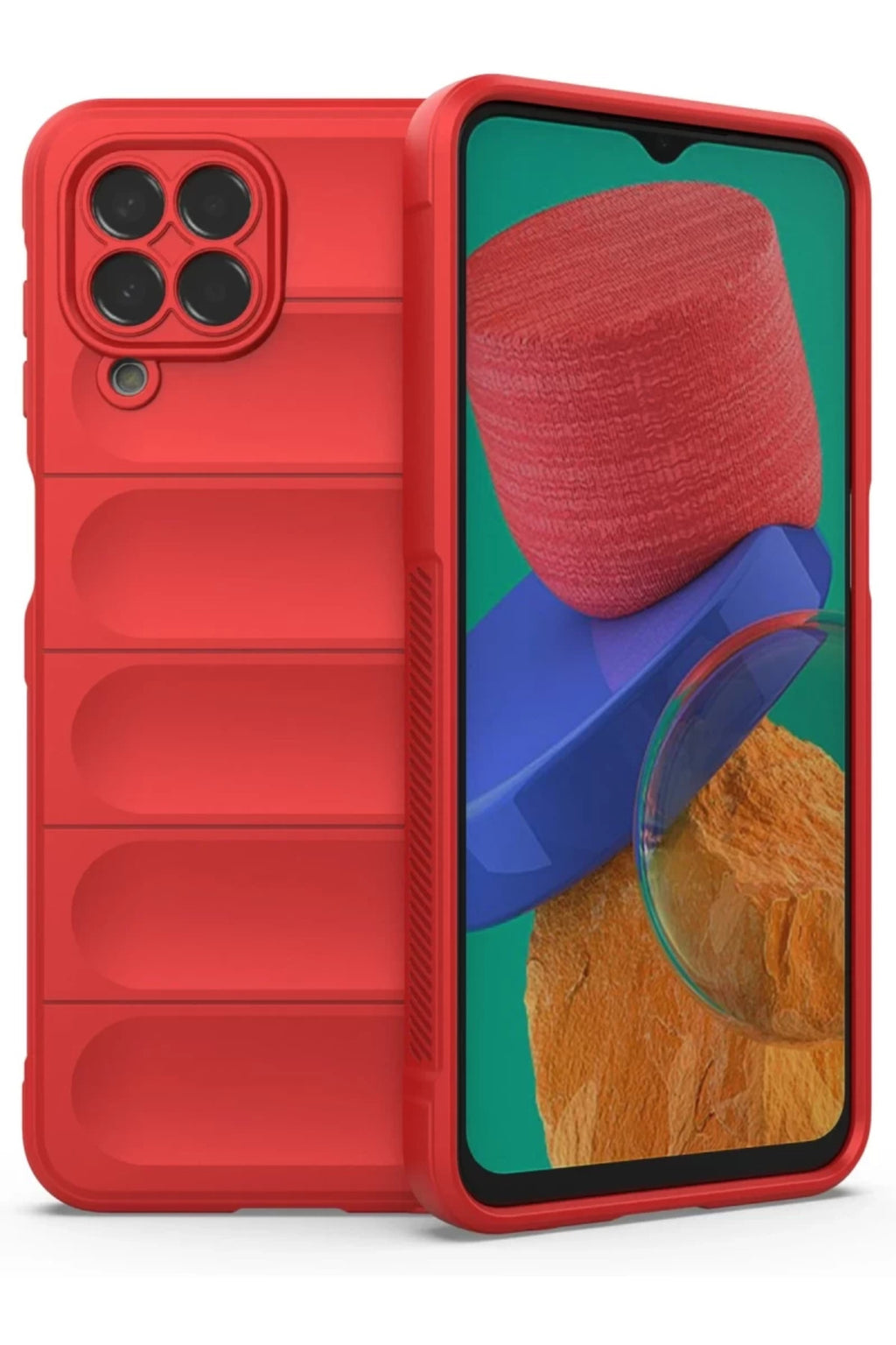 Samsung Galaxy M33 Uyumlu Kılıf Optimum Silikon - Kırmızı