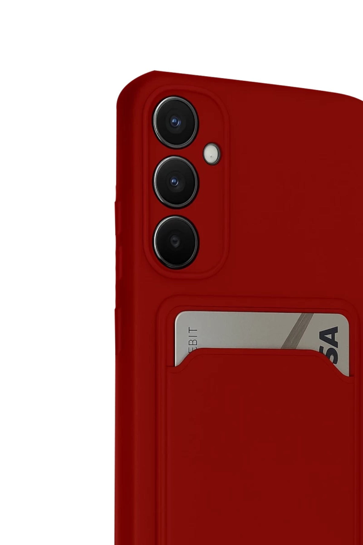 Samsung Galaxy S24 FE Uyumlu Kılıf Kelvin Kartvizitli Silikon - Kırmızı