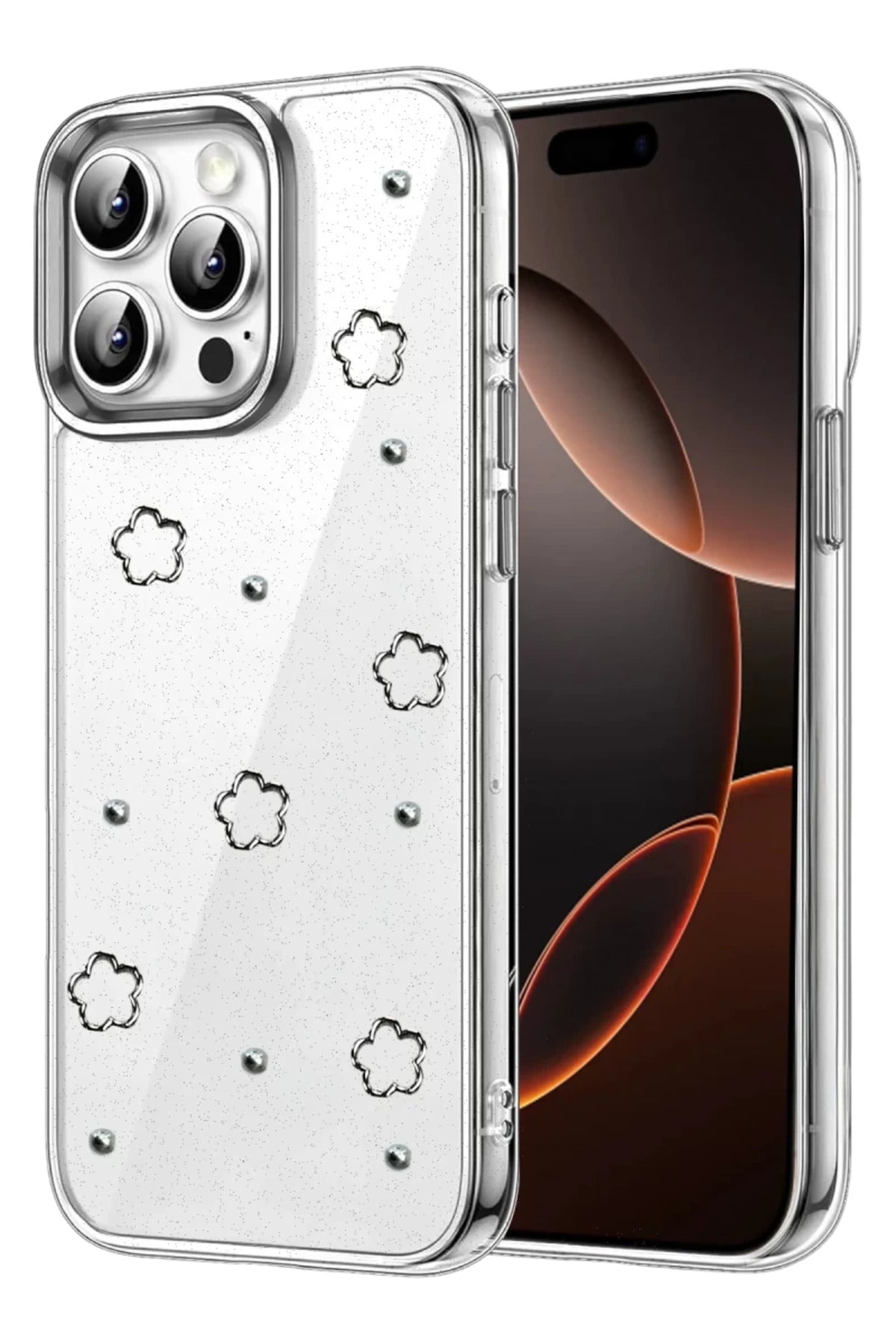 Apple iPhone 14 Pro Max Uyumlu Fiyonk Desenli Kapak - Desen 2
