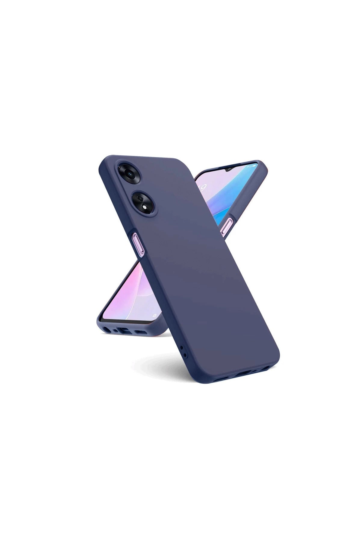 Oppo A38 Uyumlu Kılıf First Silikon - Lacivert
