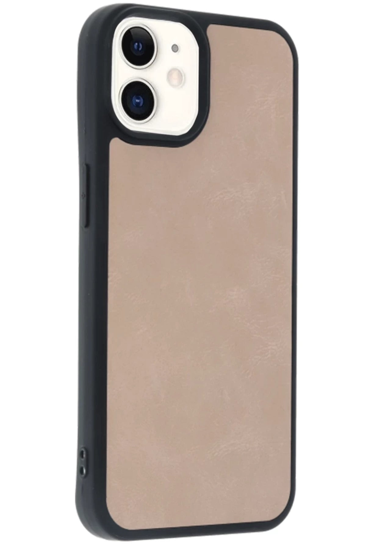 Apple iPhone 11 Uyumlu Kılıf Aras Deri Kapak - Pudra