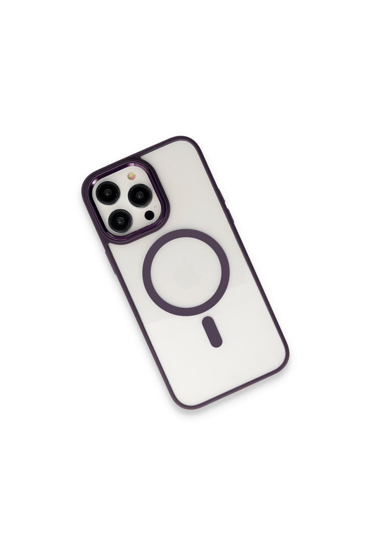 Apple iPhone 15 Pro Max Uyumlu Kılıf Room Magneticsafe Silikon - Derin Mor