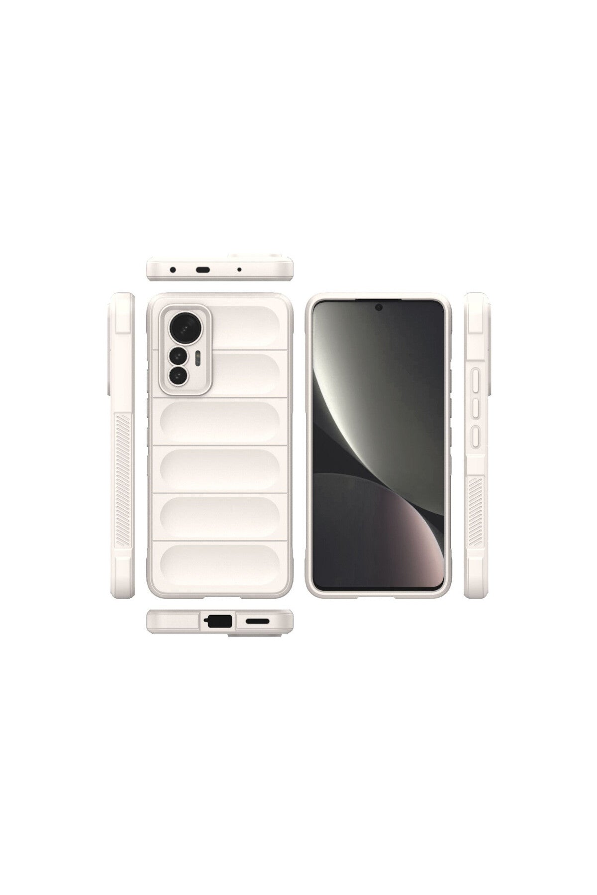 Xiaomi Mi 12 Lite Uyumlu Kılıf Optimum Silikon - Krem