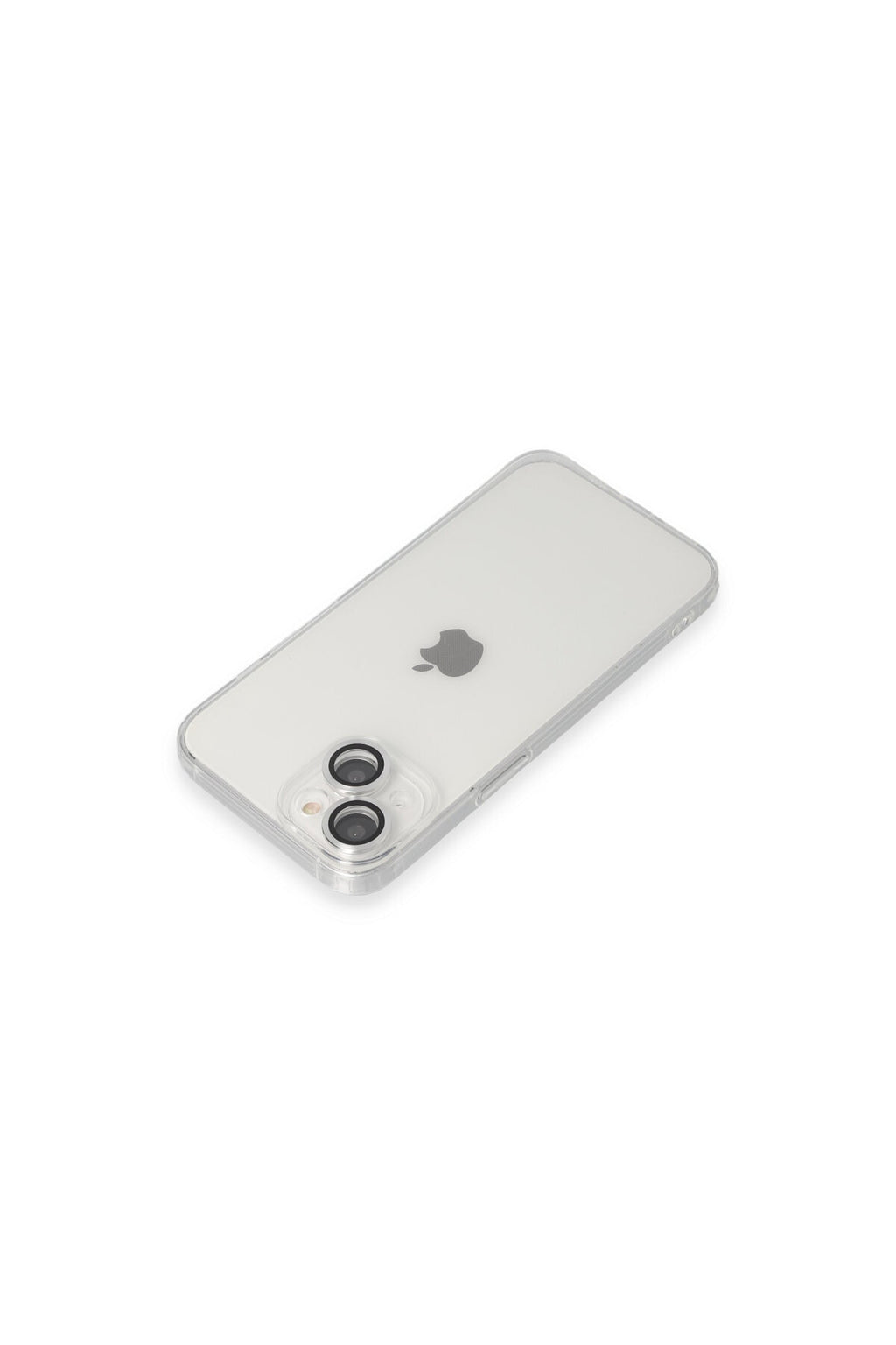 Apple iPhone 14 Uyumlu Kılıf Luko Lens Silikon - Gümüş