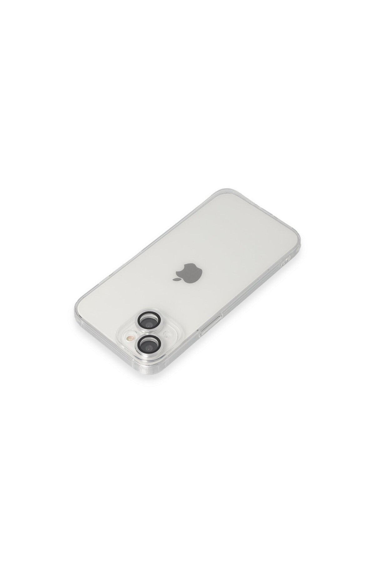Apple iPhone 14 Uyumlu Kılıf Luko Lens Silikon - Gümüş