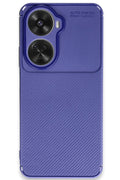 Huawei Nova 12 SE Uyumlu Kılıf Auto Focus Karbon Kapak - Lacivert
