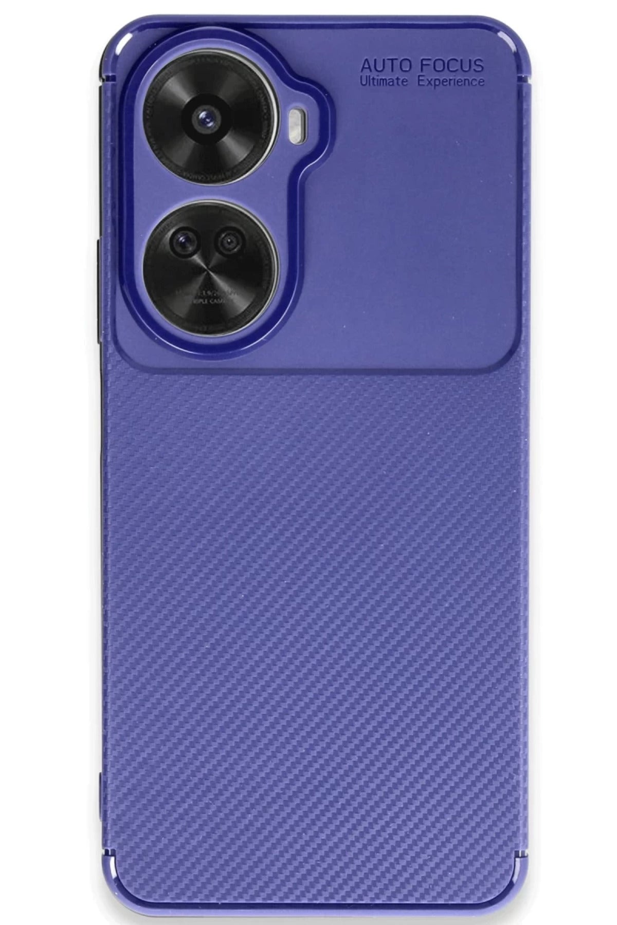 Huawei Nova 12 SE Uyumlu Kılıf Auto Focus Karbon Kapak - Lacivert