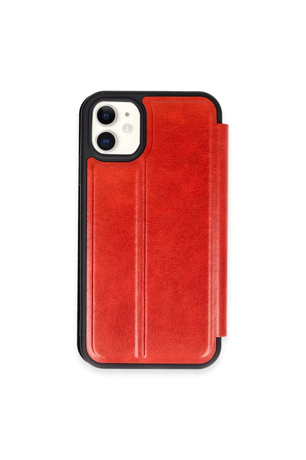 Apple iPhone 11 Uyumlu Kılıf Flip Cover - Kırmızı