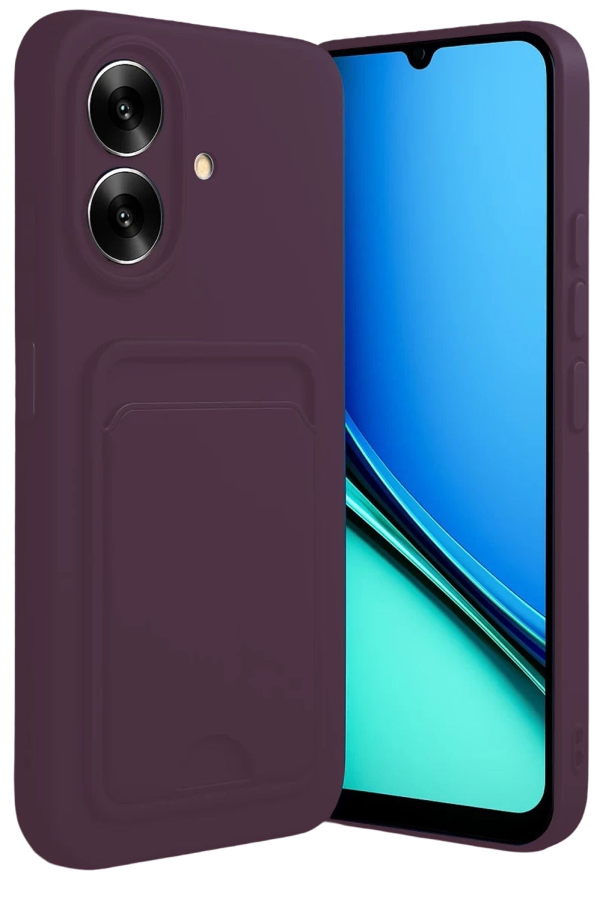 Realme Note 60 Uyumlu Kelvin Kartvizitli Silikon - Derin Mor
