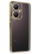 Vivo Y27 Uyumlu Kılıf Lensli Silikon - Gold