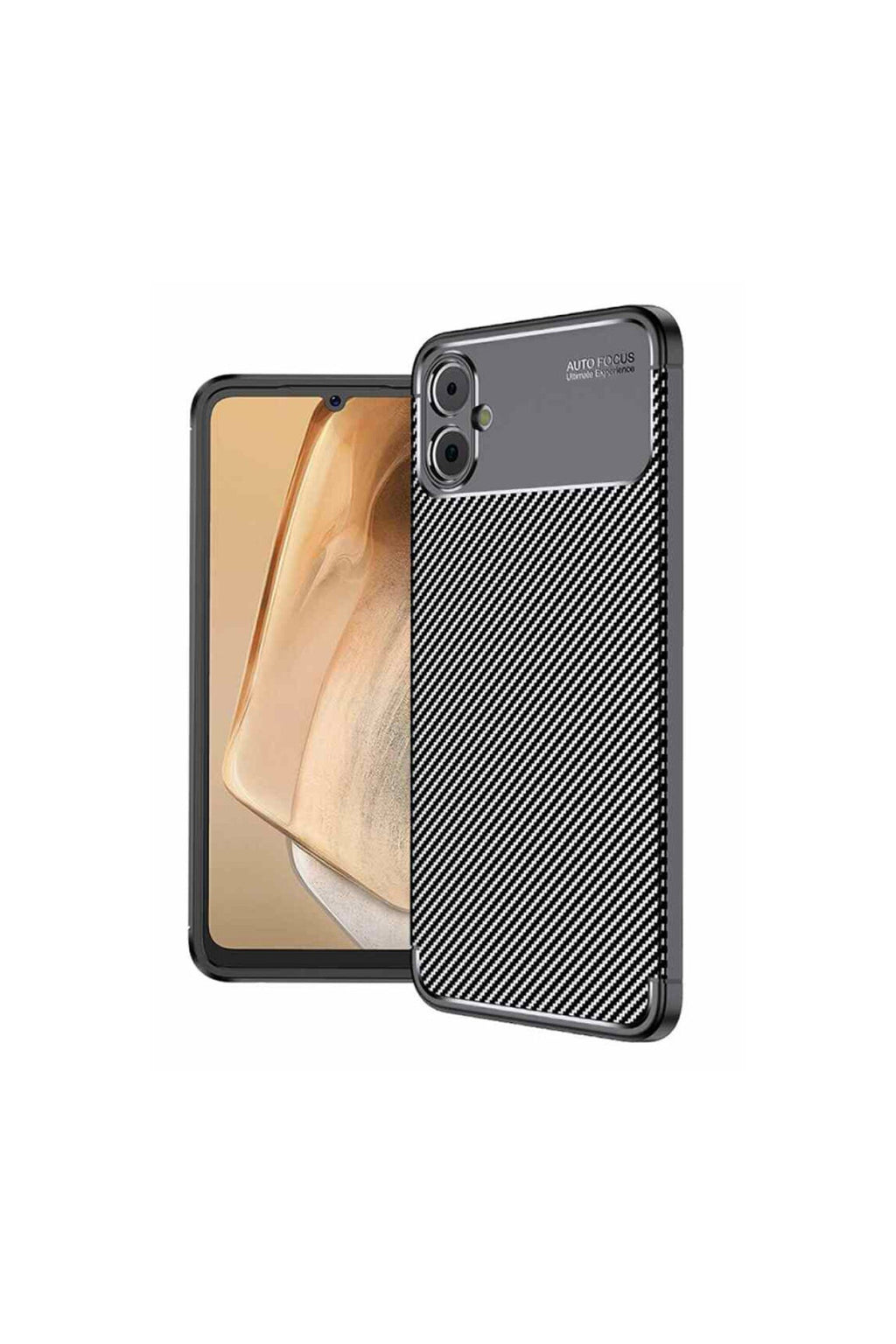 Samsung Galaxy A05 Uyumlu Kılıf Auto Focus Karbon Kapak - Siyah