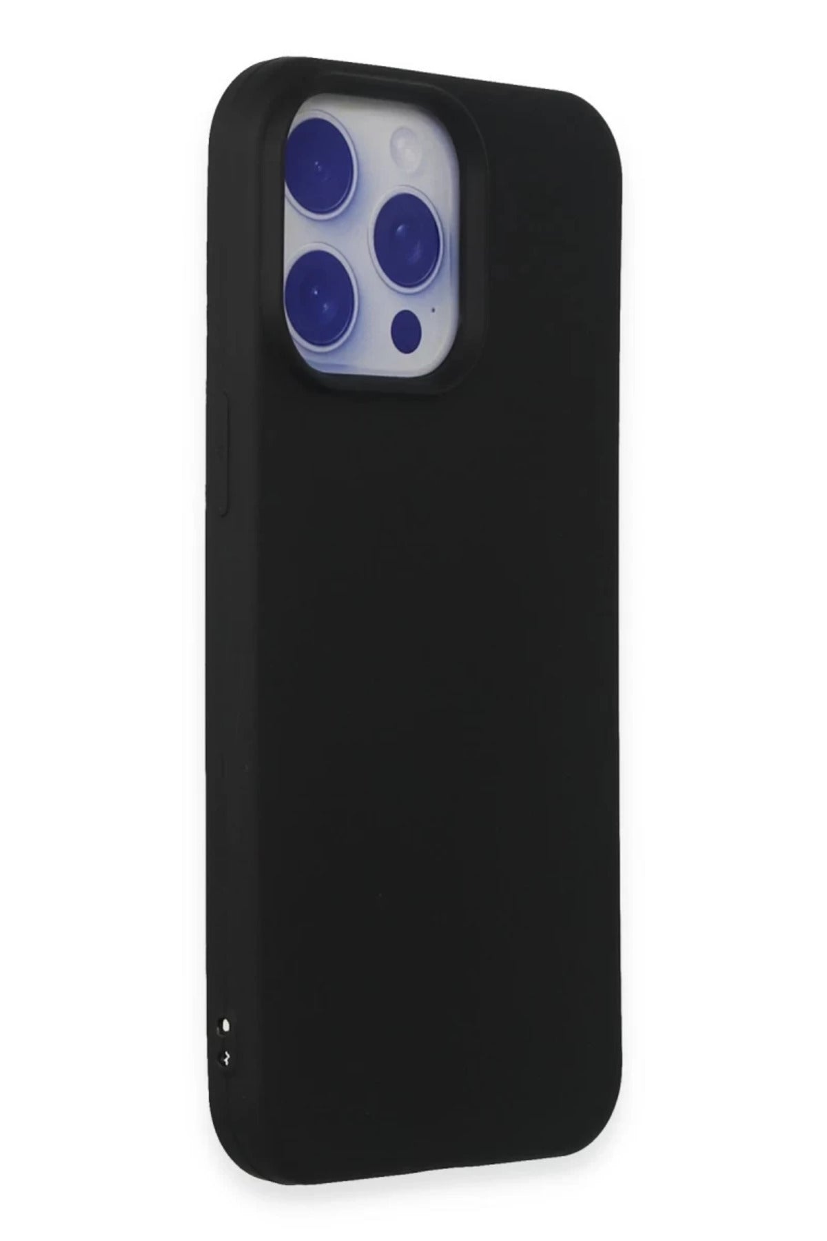 Apple iPhone 15 Pro Max Uyumlu Kılıf Nano içi Kadife Silikon - Siyah