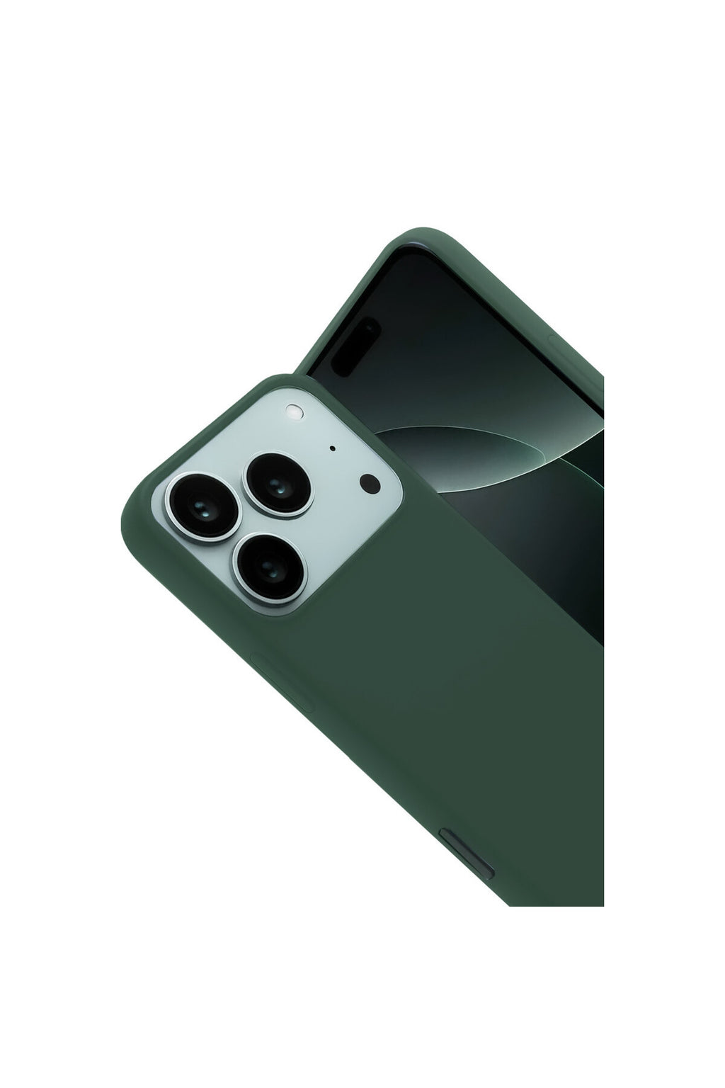 Apple iPhone 17 Pro Uyumlu Nano içi Kadife Silikon - Koyu Yeşil