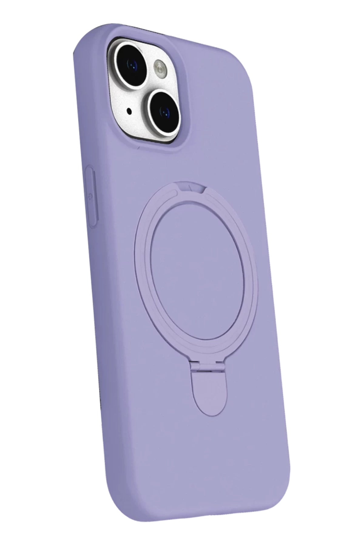 Apple iPhone 14 Uyumlu Regal Magsafe Standlı Kapak - Lila