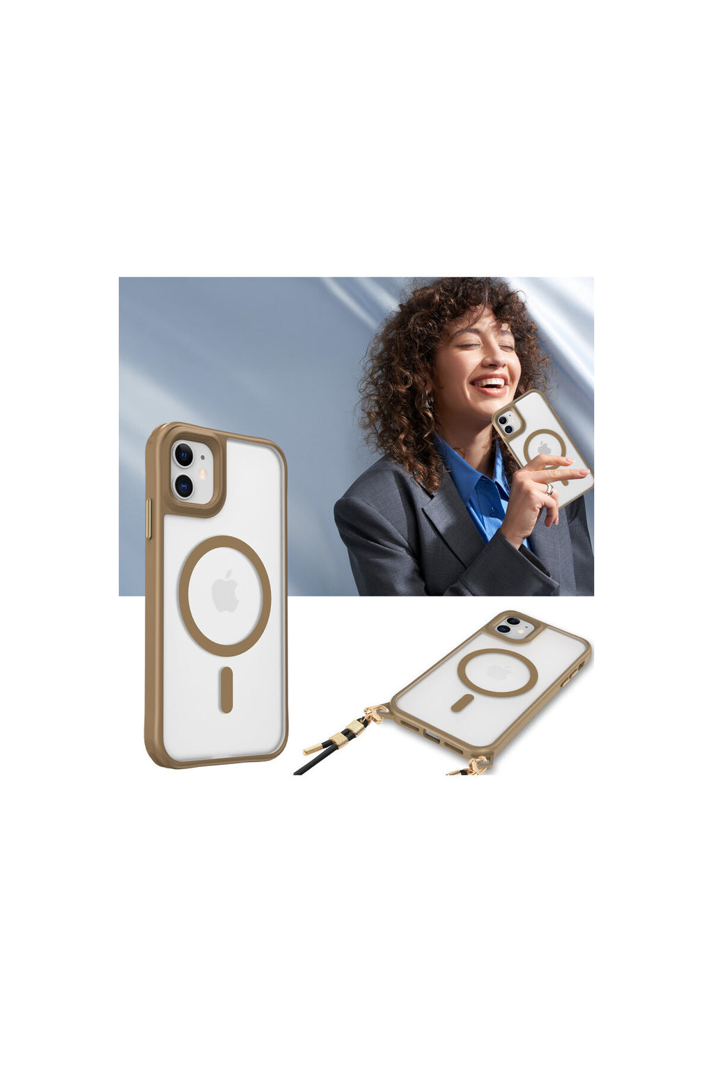 Apple iPhone 12 Uyumlu Kılıf Enka Magsafe Silikon Kılıf - Siyah