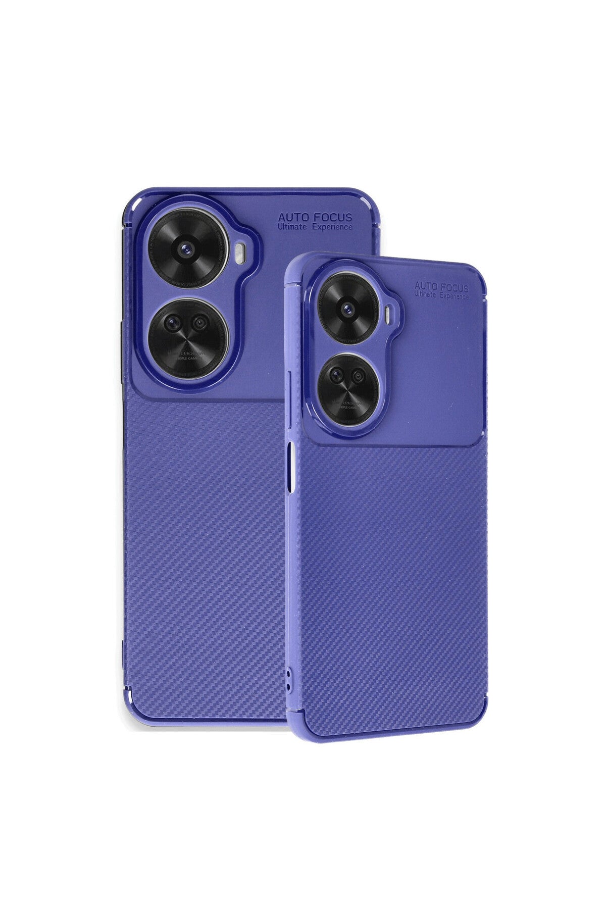 Huawei Nova 12 SE Uyumlu Kılıf Auto Focus Karbon Kapak - Lacivert