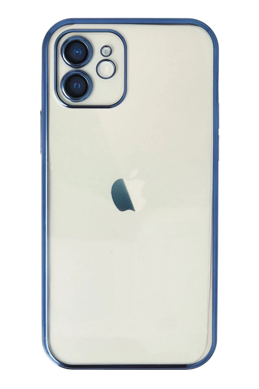 Apple iPhone 12 Uyumlu Kılıf Lensli Silikon - Lacivert