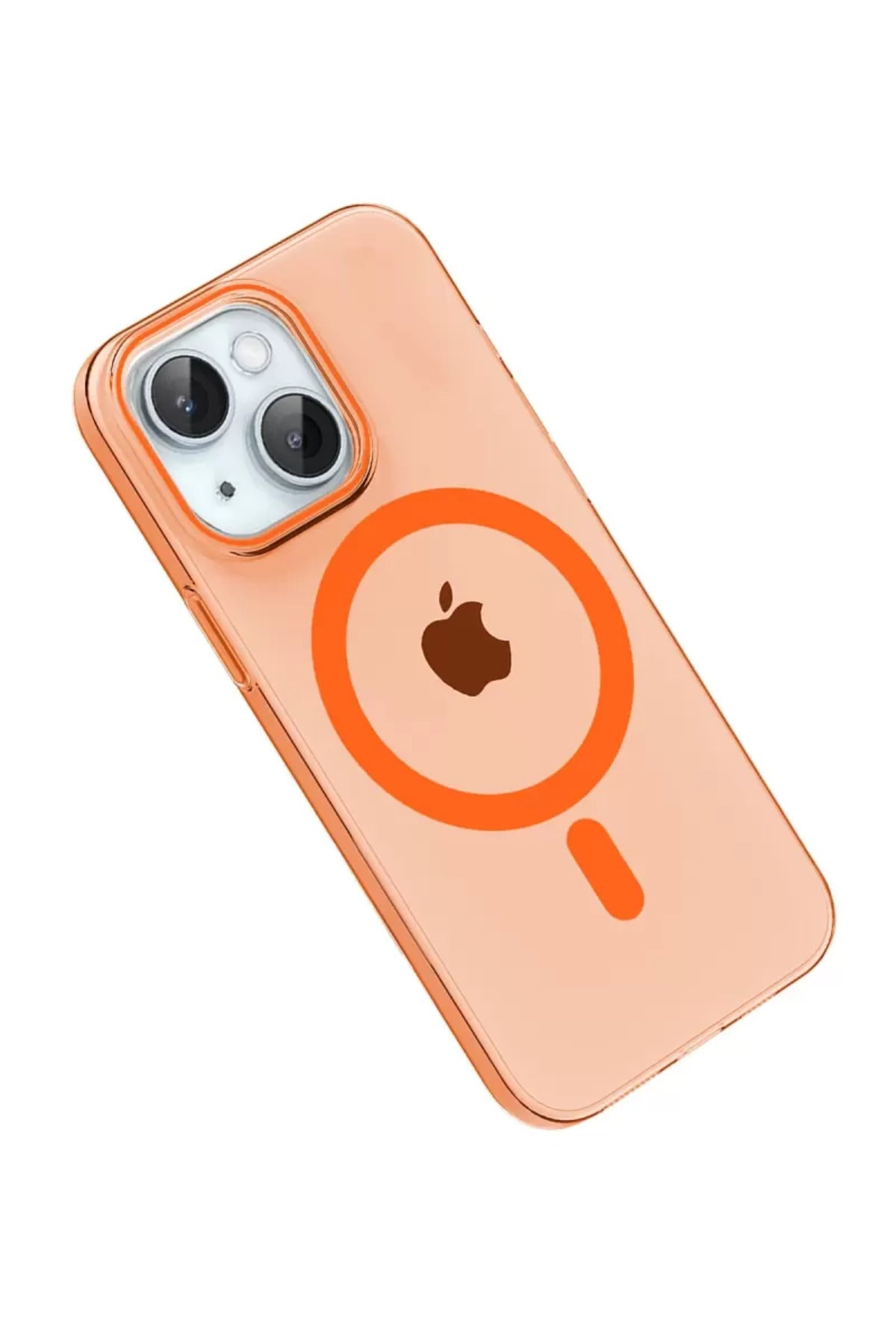 Joko Apple iPhone 14 Uyumlu PC Blank Magsafe Kapak - Turuncu