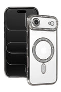 Apple iPhone 17 Air Uyumlu Joke Simli Magneticsafe Kılıf - Gümüş