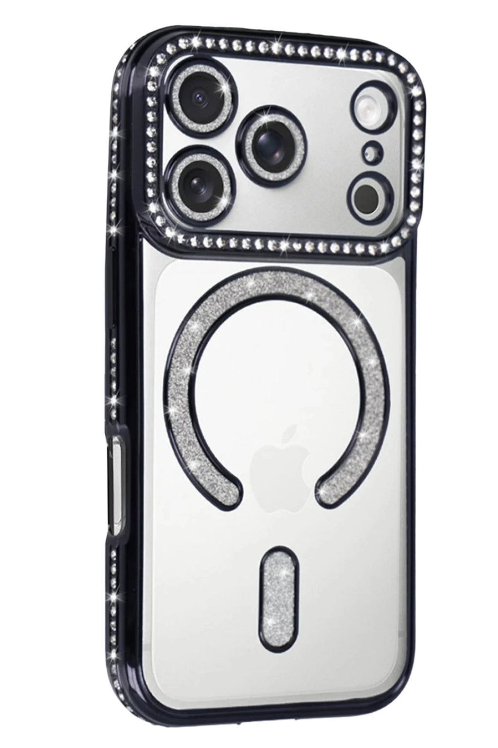 Apple iPhone 17 Pro Uyumlu Joke Simli Magneticsafe Kılıf - Siyah