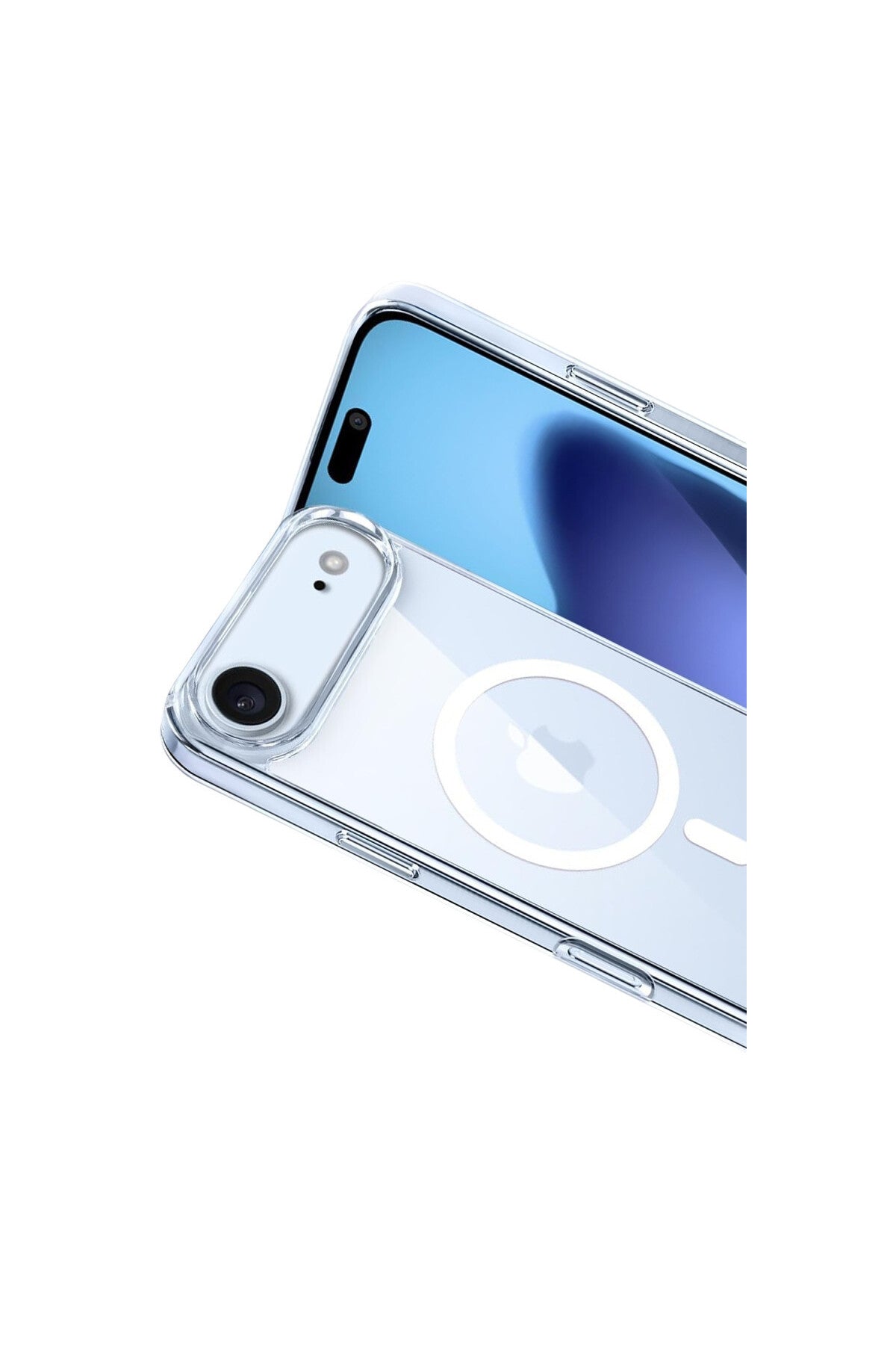 Apple iPhone 17 Air Uyumlu Combo Sert Şeffaf Magsafe Kapak - Şeffaf