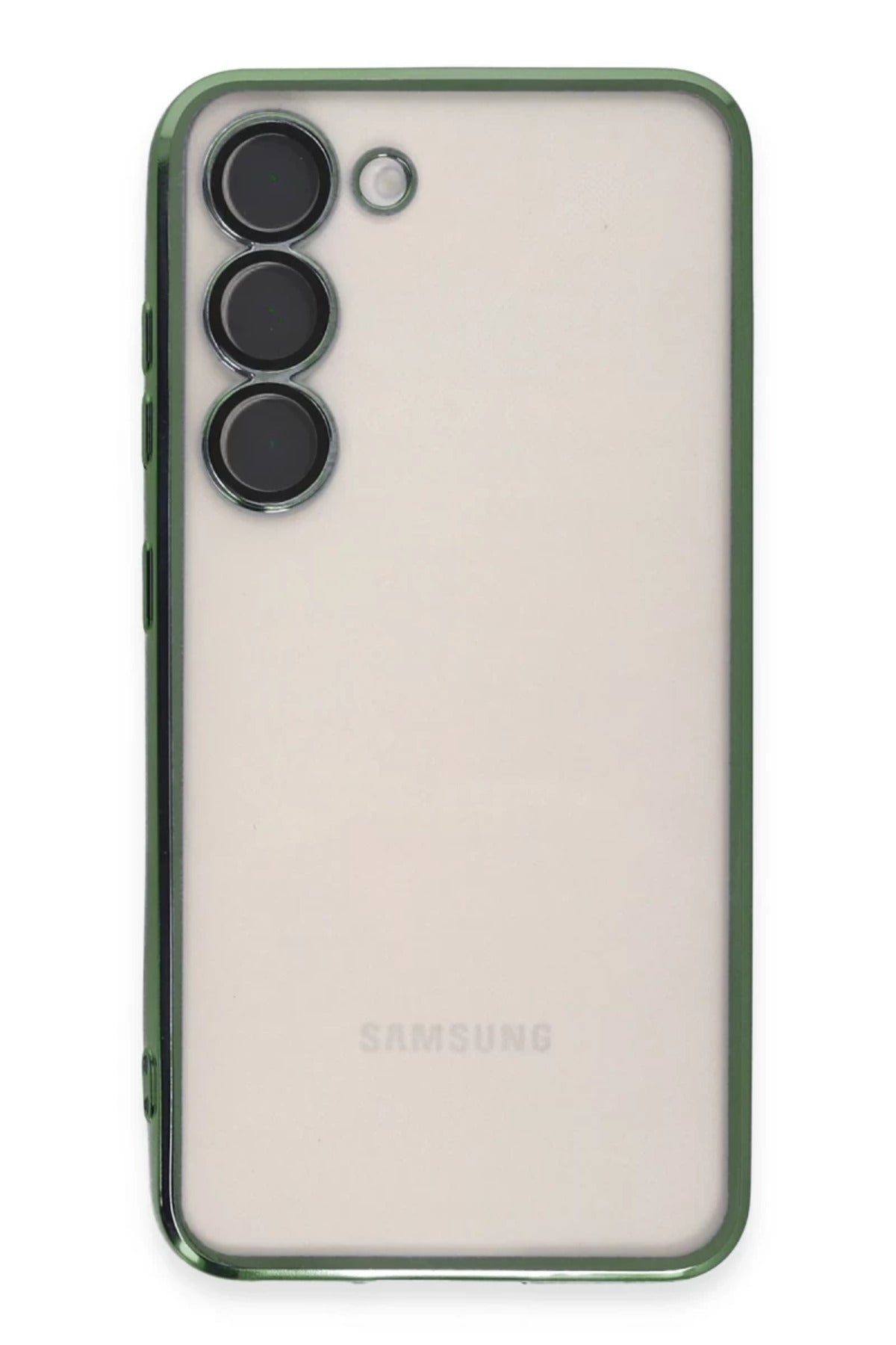 Samsung Galaxy S23 Uyumlu Kılıf Lensli Silikon - Yeşil