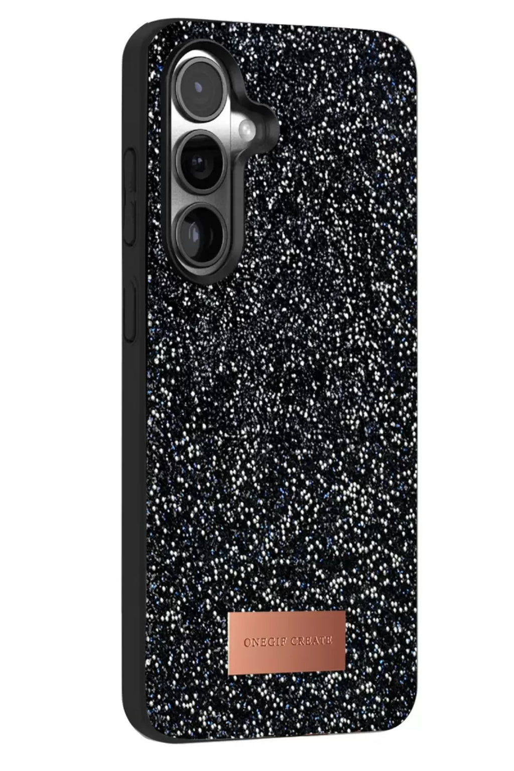 Onegif Samsung Galaxy S25 Plus Uyumlu Bright Simli Kapak - Siyah