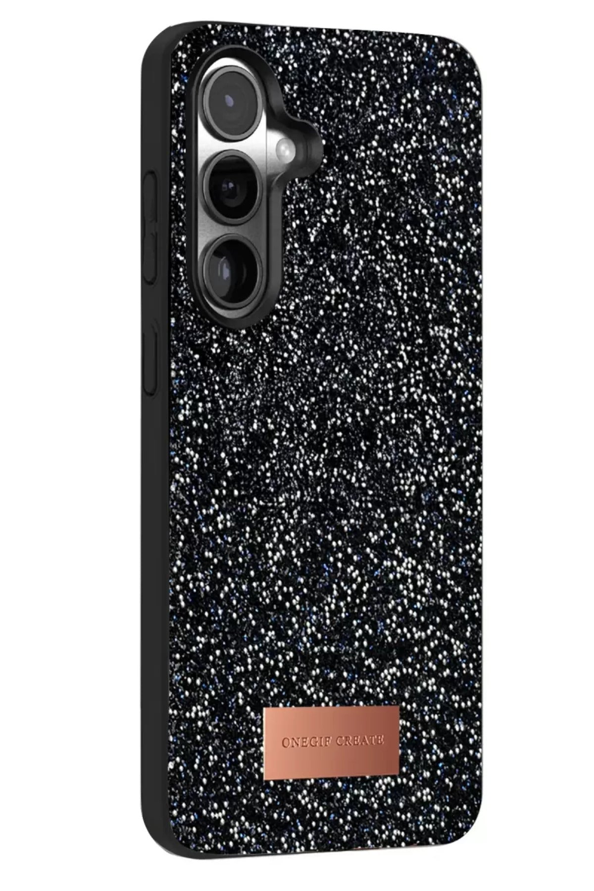 Onegif Samsung Galaxy S25 Plus Uyumlu Bright Simli Kapak - Siyah