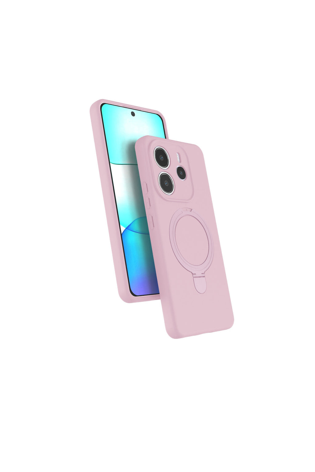 Xiaomi Redmi Note 14 4G Uyumlu Regal Magsafe Standlı Kapak - Açık Pembe
