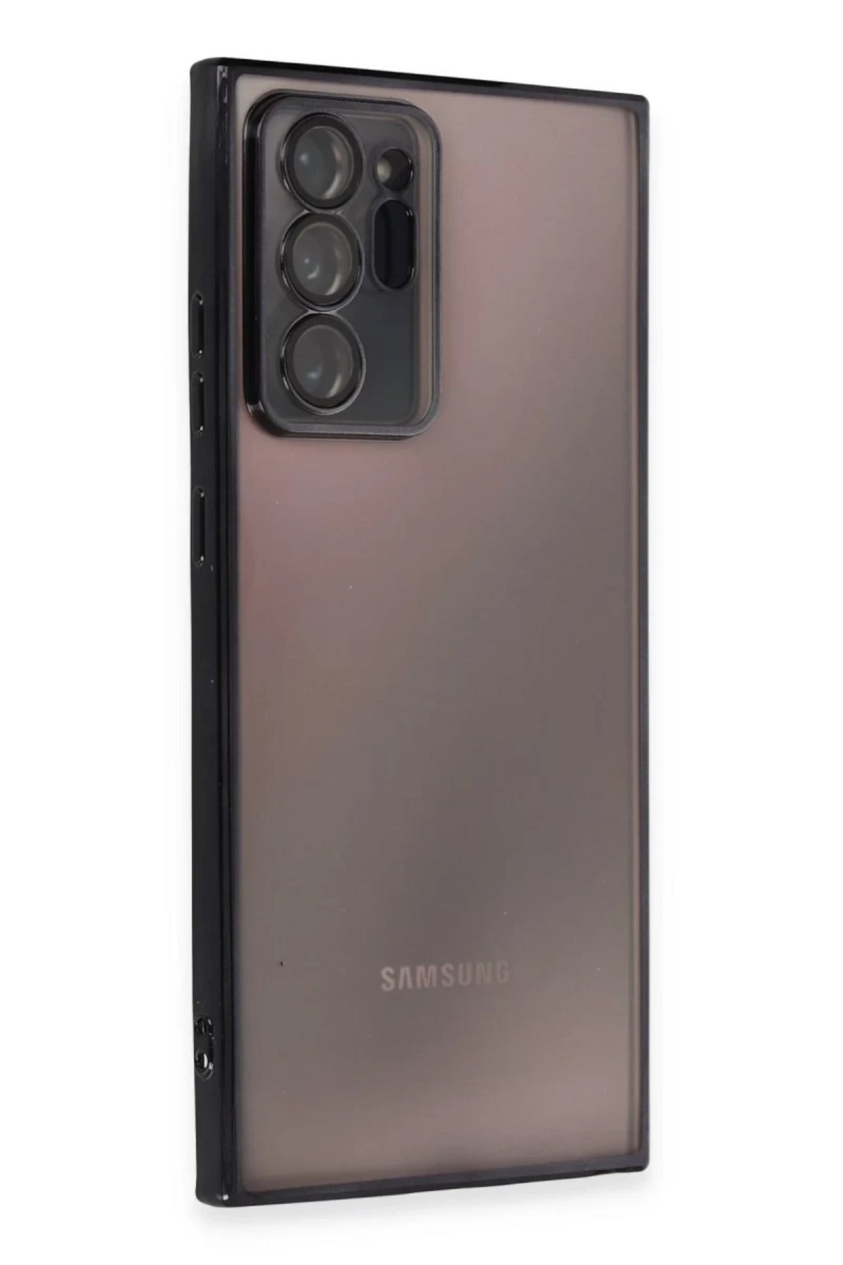 Samsung Galaxy Note 20 Ultra Uyumlu Kılıf Lensli Silikon - Siyah