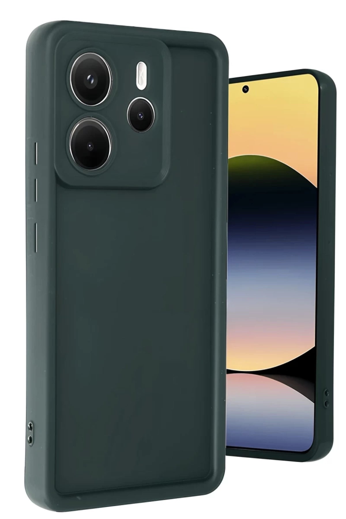 Xiaomi Redmi Note 14 4G Uyumlu Kılıf Viera Silikon - Koyu Yeşil