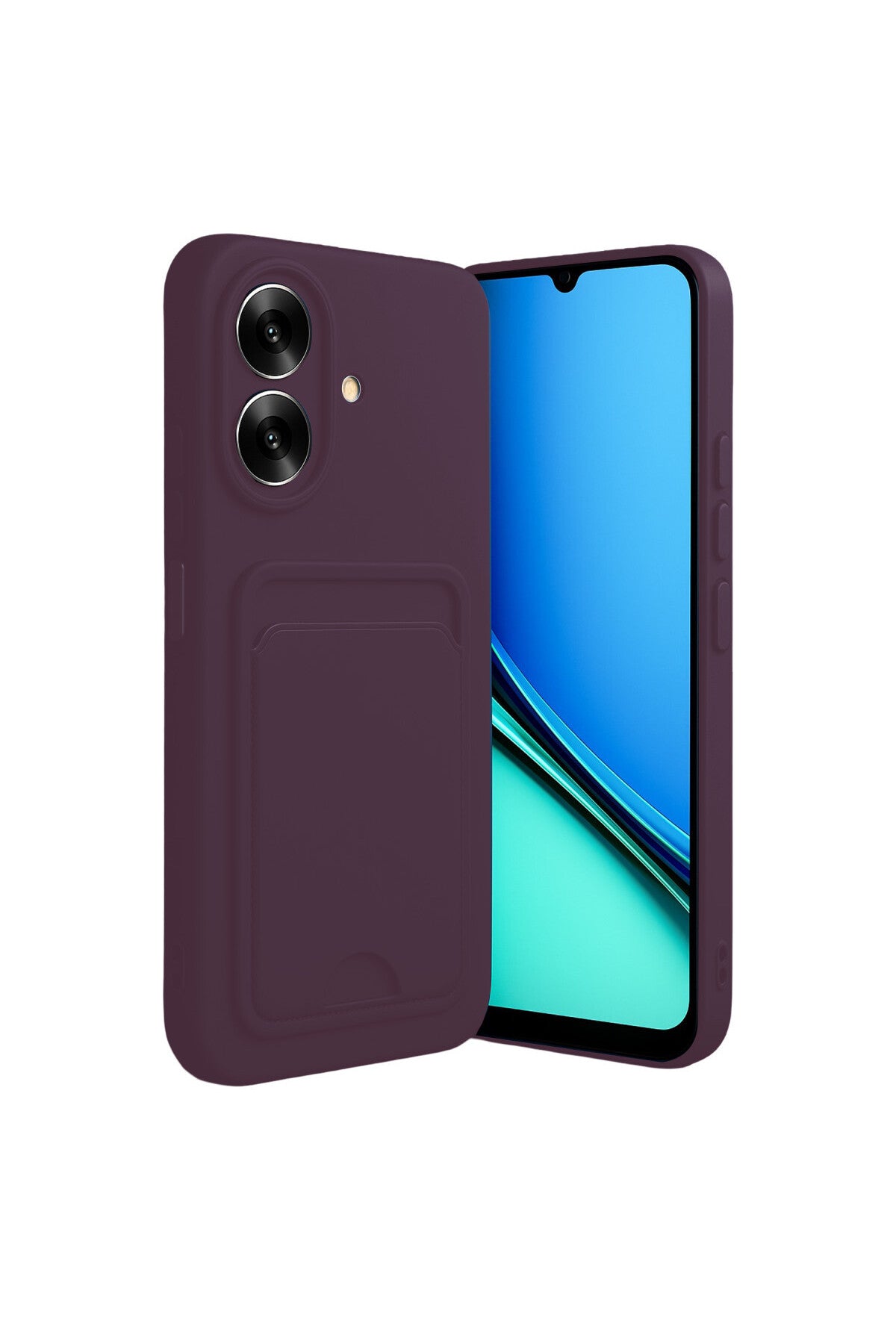Realme Note 60 Uyumlu Kelvin Kartvizitli Silikon - Derin Mor