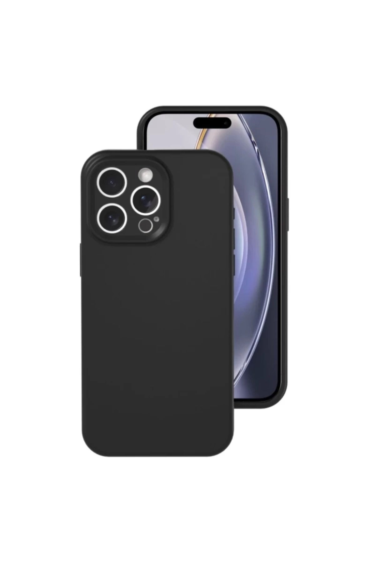 Apple iPhone 16 Pro Uyumlu Kılıf Nano içi Kadife Silikon - Siyah