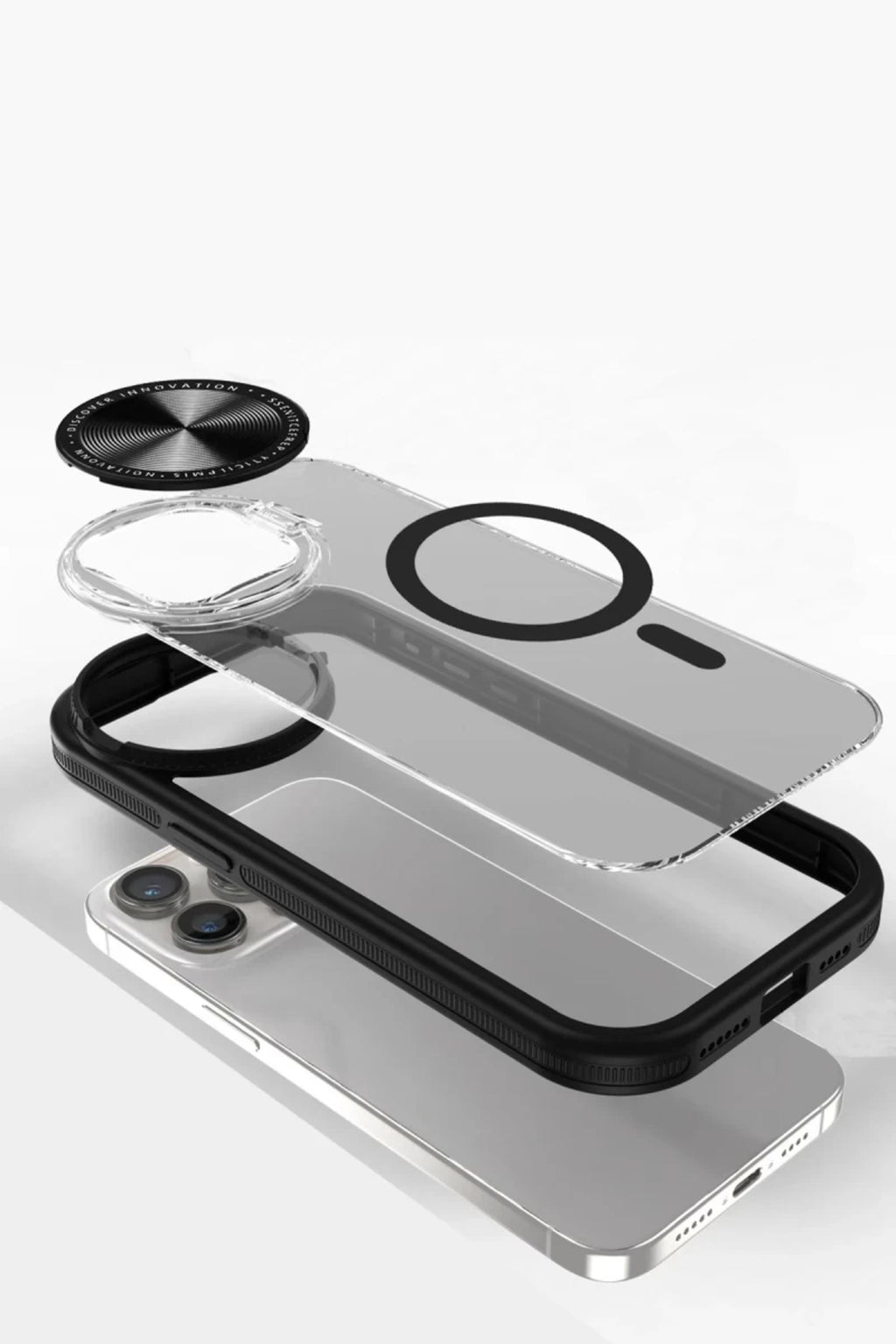 Apple iPhone 11 Uyumlu Kılıf Teleskop Lens Magsafe Silikon Kapak - Siyah
