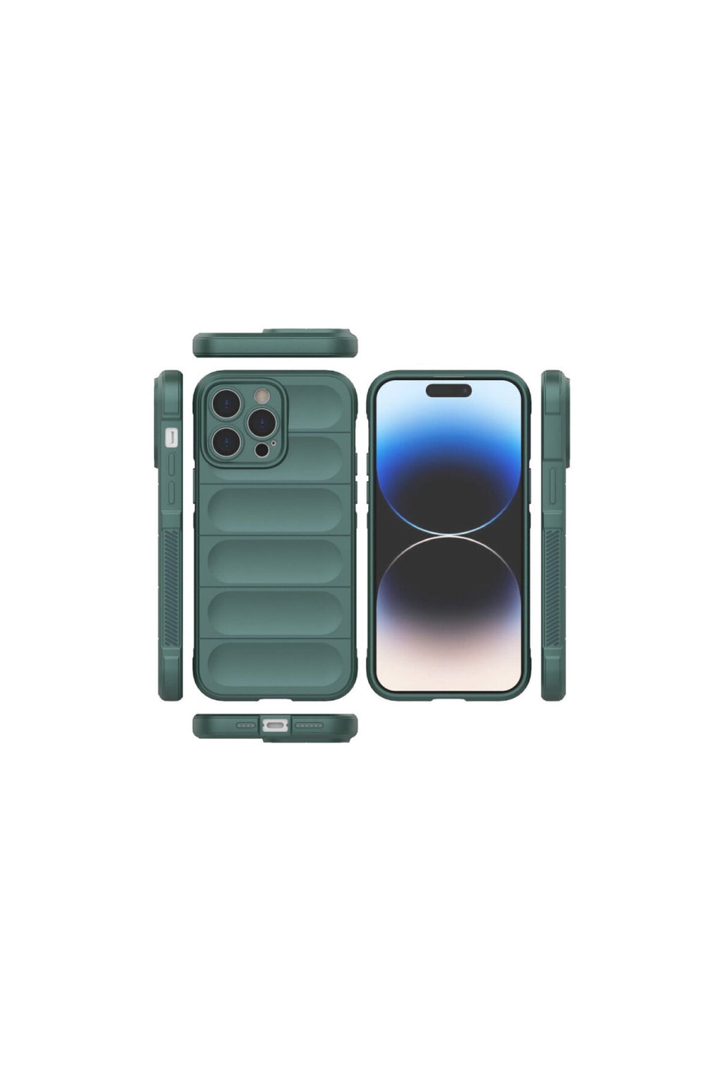 Apple iPhone 16 Pro Max Uyumlu Kılıf Optimum Silikon - Koyu Yeşil