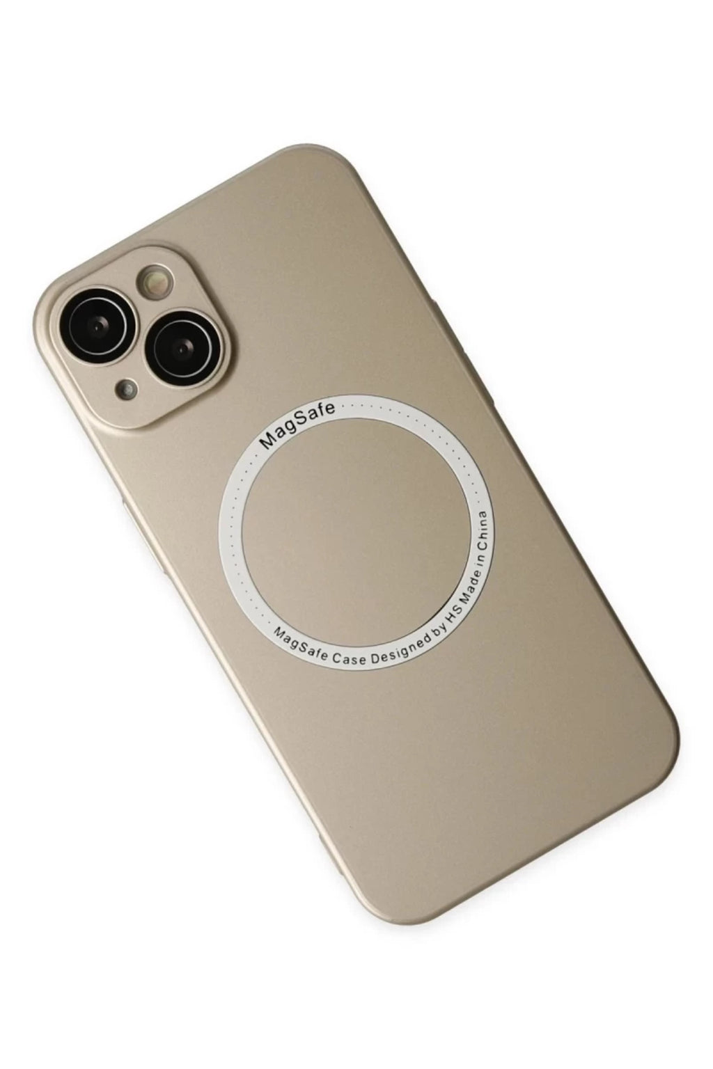 Apple iPhone 14 Plus Uyumlu Kılıf Jack Magneticsafe Lens Silikon - Gold