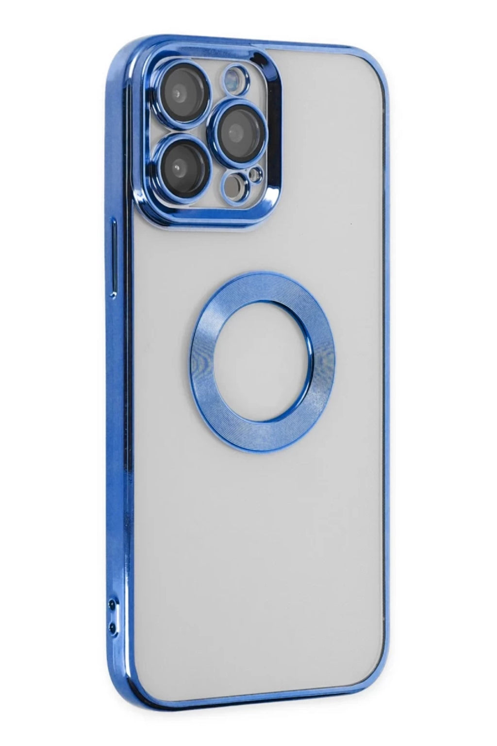 Apple iPhone 14 Pro Max Uyumlu Kılıf Slot Silikon - Mavi